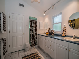 Plenty of space in the Master bath.